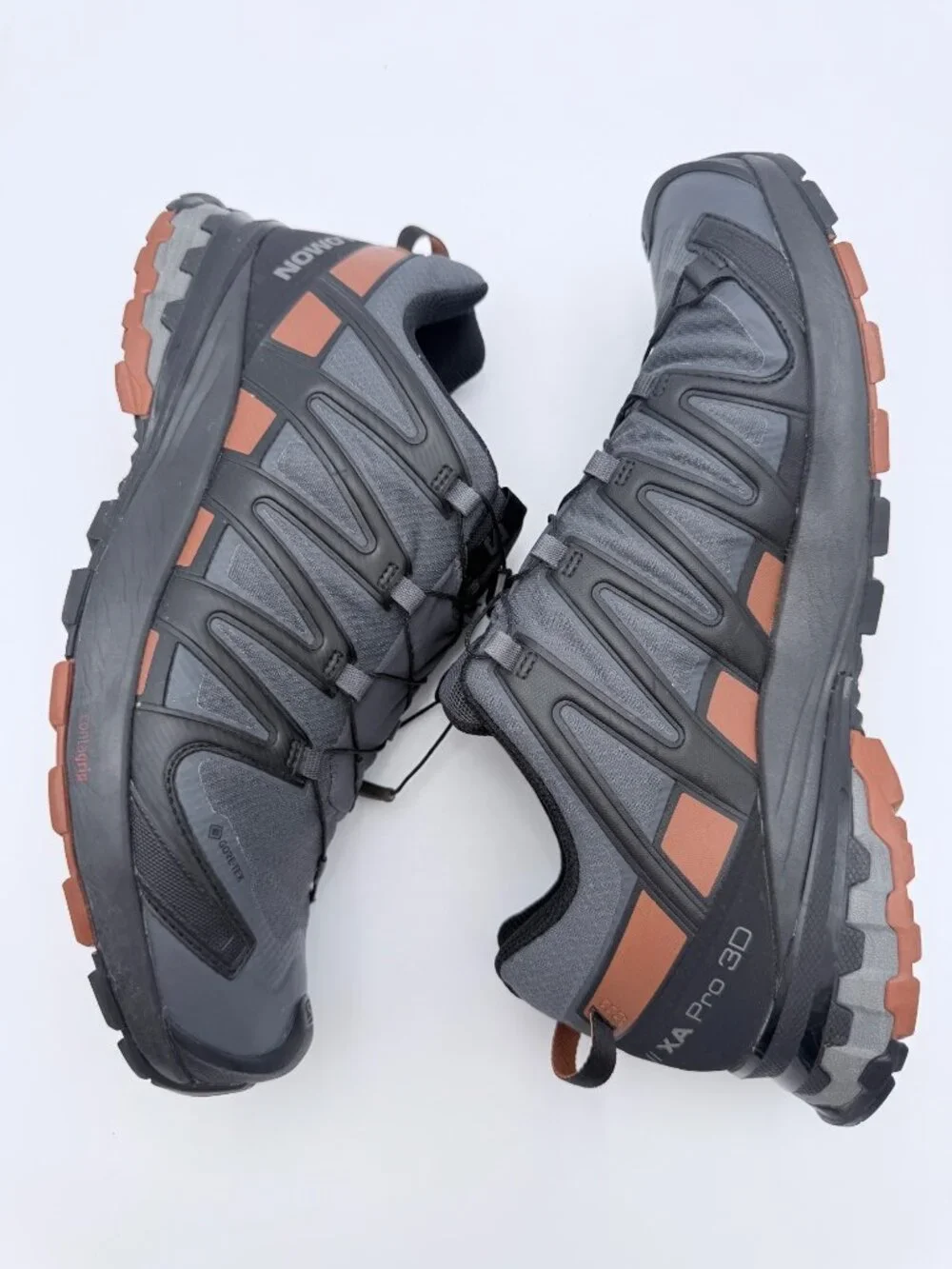 Salomon XA Pro 3D Mens Trail Running Shoes GoreTex Black Brown Size 11.5 Outsole